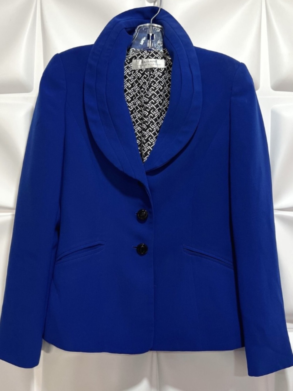Elie Tahari Cobalt Blue Women's Blazer with Rounded Lapel - Picture 4 of 4